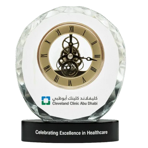 Round Crystal Clock Award