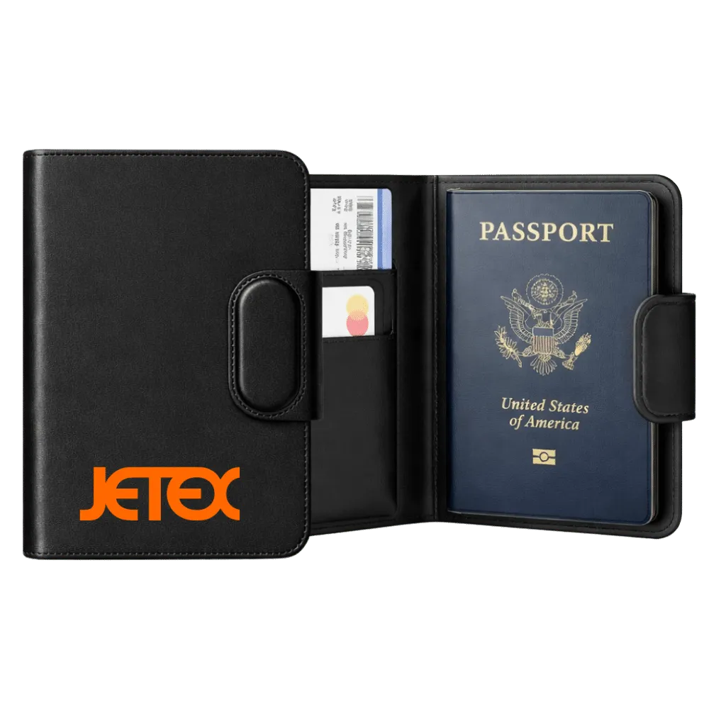Trace Leather Passport With Tracker